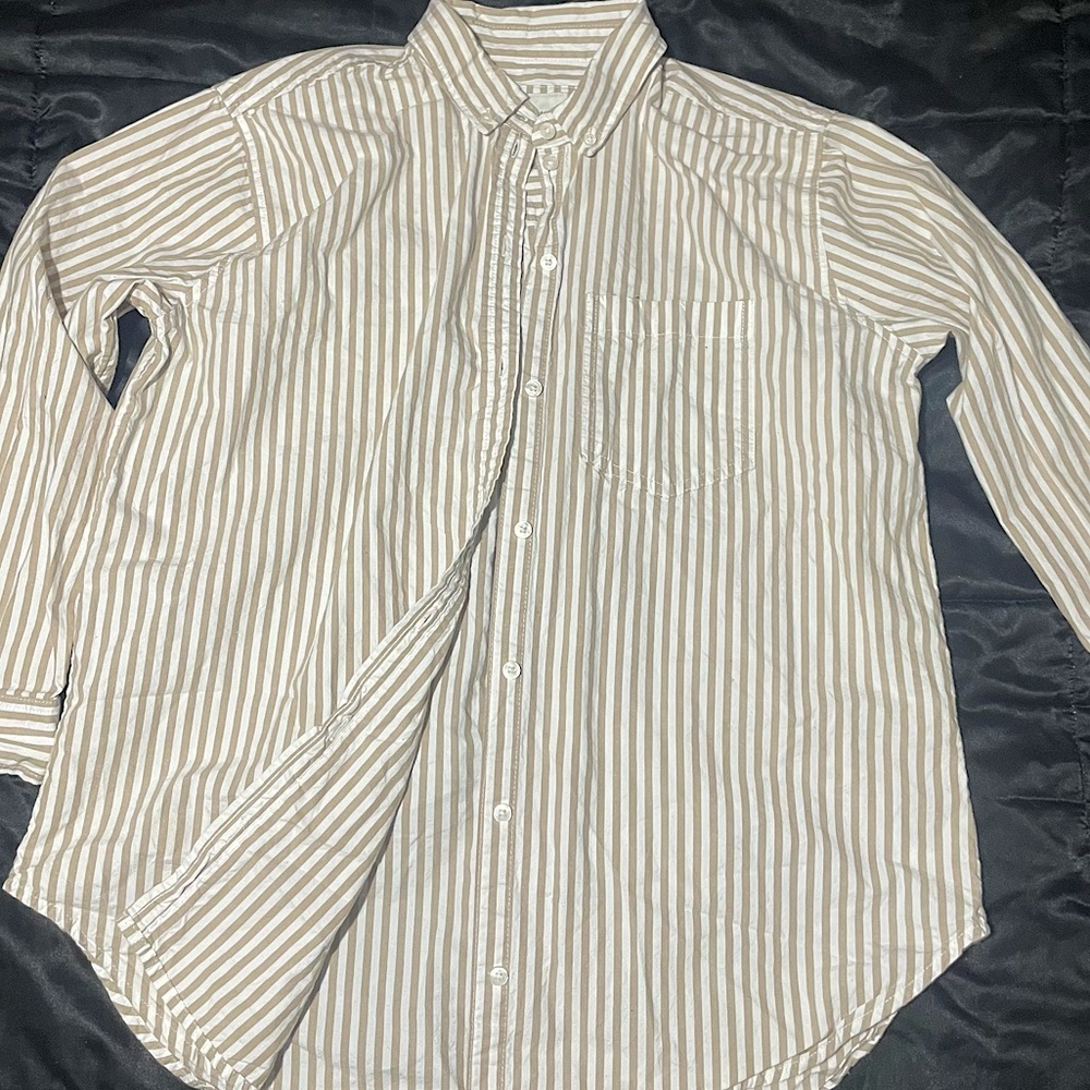 American eagle oversized striped flannel